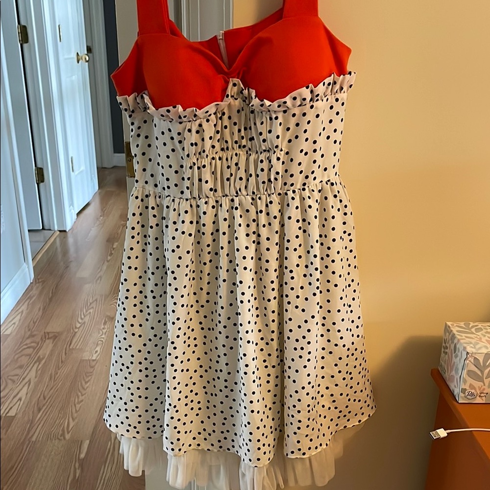 Red and White Polka Dot Dress